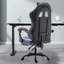 Radelldar Adjustable Reclining Ergonomic Faux Leather Swiveling PC & Racing Game Chair with Footrest-412626857-412626869