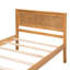 Base de lit plateforme simple avec tête de lit, support à lattes de bois, sans sommier, base de literie en chêne-858629044