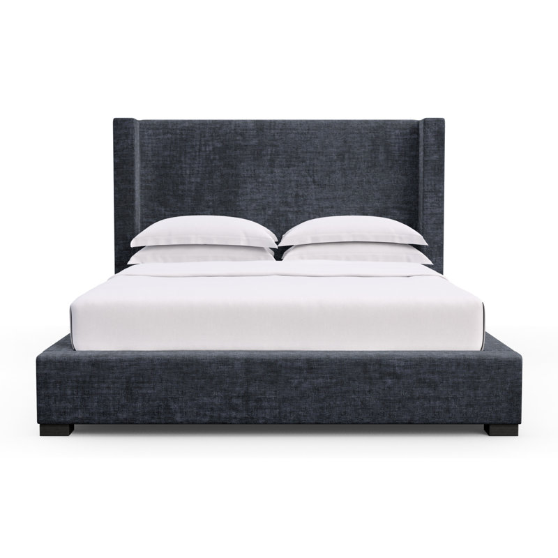 Velvet Wingback Bed