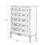 Armoire à cinq tiroirs en bois massif brun foncé