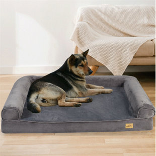 Sam's Pets Square Brown Bolster Dog Bed (Medium) in the Pet Beds