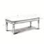 Table basse à miroir argenté