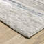 Tapis bleu et gris à rayures abstraites tissé à la machine-2021717800