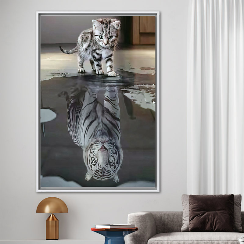 Print on Canvas, 70 cm H x 100 cm W, White Floater Framed
