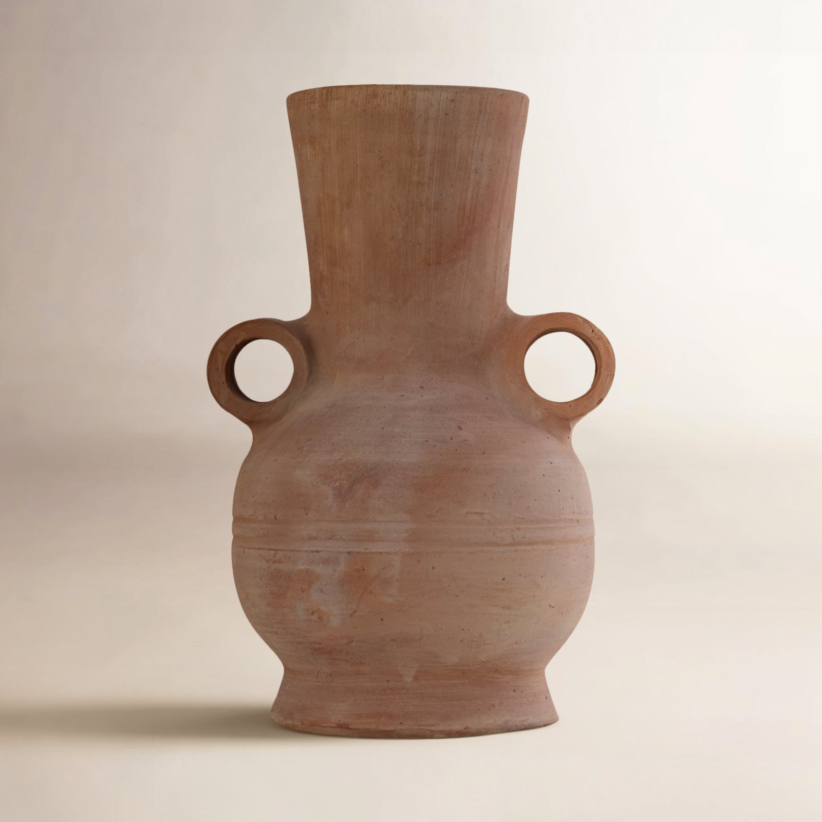 Terracotta Vase Dia 8.25" X 15"H, 15" H x 8.25" W x 8.25" D