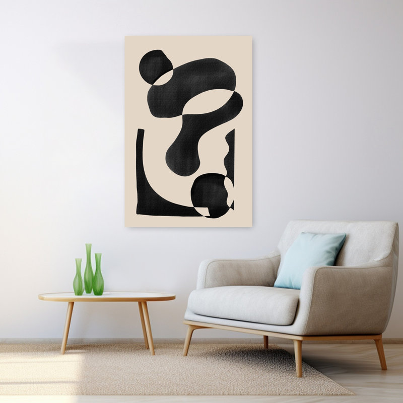 Art contemporain abstrait géométrique, H 48 po x l 32 po