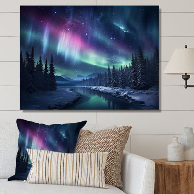 Northern Lights III - Aurore boréale, reproduction d'art sur toile