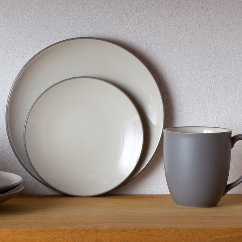 Noritake Colorwave Coupe Dinner Plates, 10-1/2", Slate
