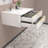 Milana 26" Floating Bathroom Shelf With Drawers In Gloss White