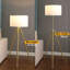 Lampe trépied moderne de 64 à 47 po de hauteur réglable en laiton / or brillant pour salon, lampe sur pied pour chambre à coucher