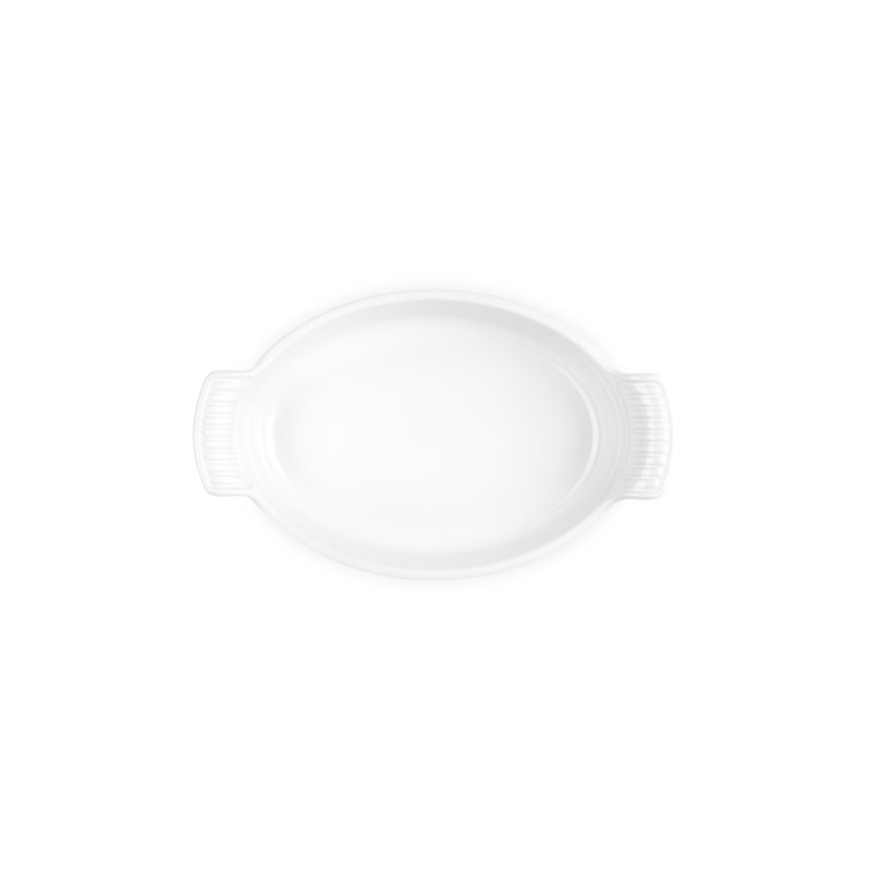 Le Creuset Stoneware Heritage Oval Au Gratin Dish, 1 Qt. (9.5"), White