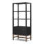 Fiona Bookcase-Black Raffia