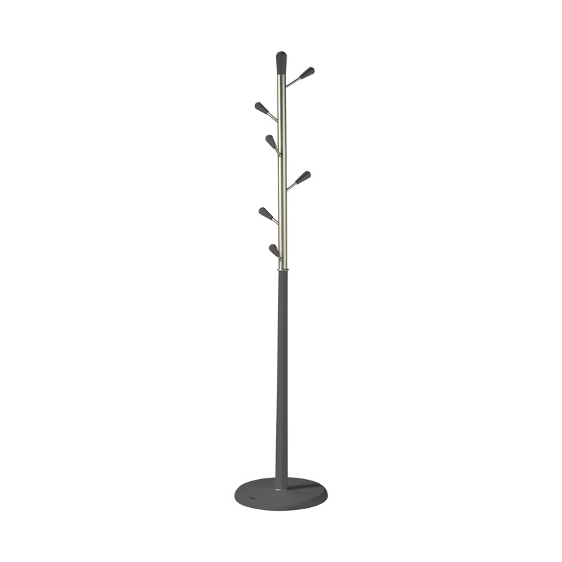 Beehler Freestanding 6 - Hook Coat Rack, Grey