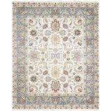 Oriental Area Rug in Beige/Wine/Light Blue
