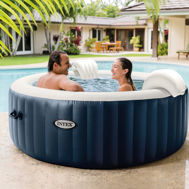Spa gonflable portable Intex Purespa Plus, avec 4 coussins d'appui-tête en mousse