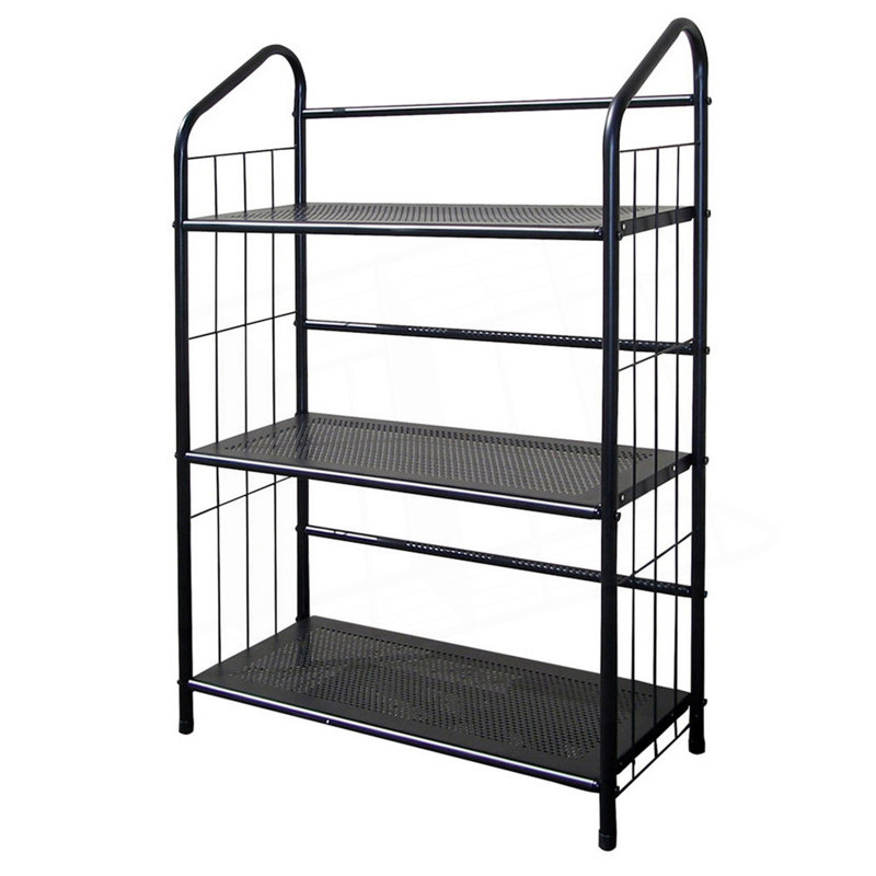 Metal Standing Book Shelf, (3 Shelves) 37.05"H x 26.05"W x 11.05"D