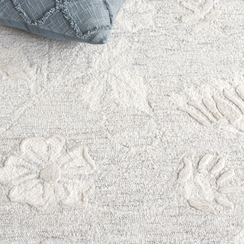 Metro 201 Hand Tufted 50% Wool; 30% Pet; 20% Cotton Floral Rug, Rectangle 6' x 9'