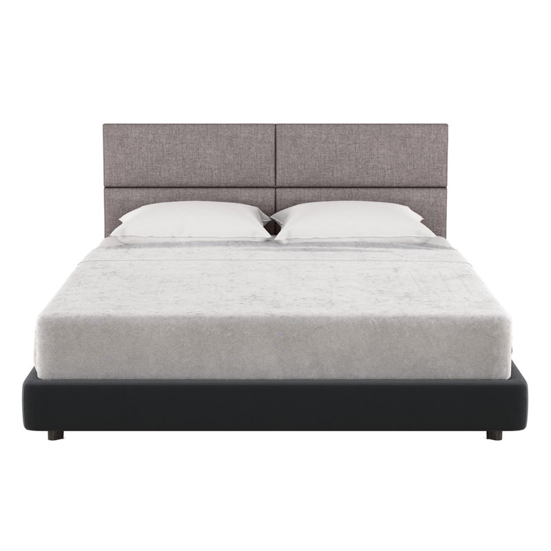 Panelist Modern Padded Headboard - Set of Wall Mounted Panels, Havana Brown Microvelvet, Queen (11.25"H x 30"W, Set of 4)