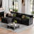 4-Piece 113'' Reversible Modern Upholstered L-Shape Sectional Sofa With Ottoman- Premium Fabric-763621459