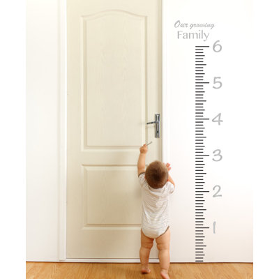 Text & Numbers Non-Wall Damaging Growth Chart Decals