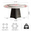 Ensemble de table de salle à manger pour 6 personnes, plateau de table rond en faux marbre 51 "avec plateau tournant et chaises de salle à manger-532830380-532830382