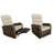 Oversized Wicker Outdoor Swivel Glider Recliner Chair with Cushions-860969932