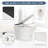 Heated Seat Smart Toilet, One Piece Toilet, Automatic Flush Tankless Toilet Without Bidet, With Foot Sensor Flush, Blue Night Light, Knob Control, Power Outage Flushing, Soft Close Cover,White