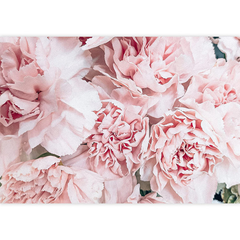 Vibrant rose fleur rose, L 100 po x l 144 po