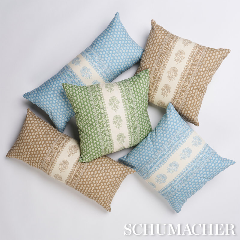 Coussin Schumacher x Mark D. Sikes Hyacinth, Vert feuille