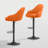 PU Leather Swivel Modern Bar Stools, Adjustable Counter Height Barstools with Backrest and Footrest-125958369