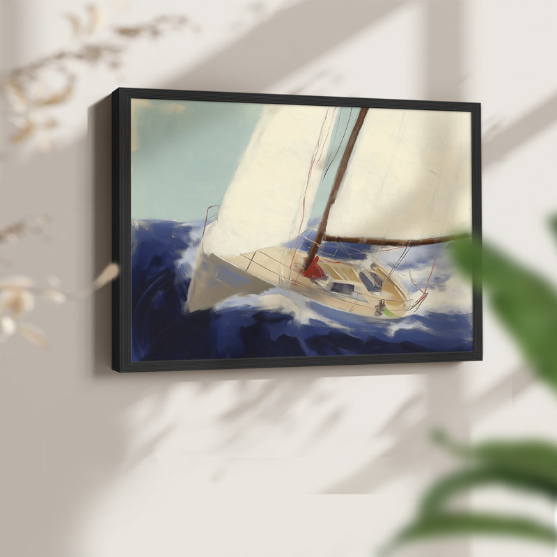Série nautique-XXXIX - reproduction encadrée, Noir, noir, noir, noir, H 16 po x l 20 po