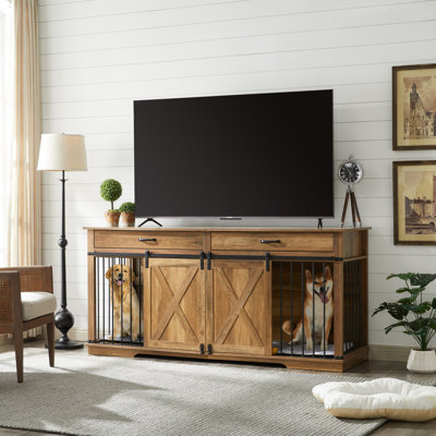 Donjae Wood Furniture Style Crate with 2 Doors
