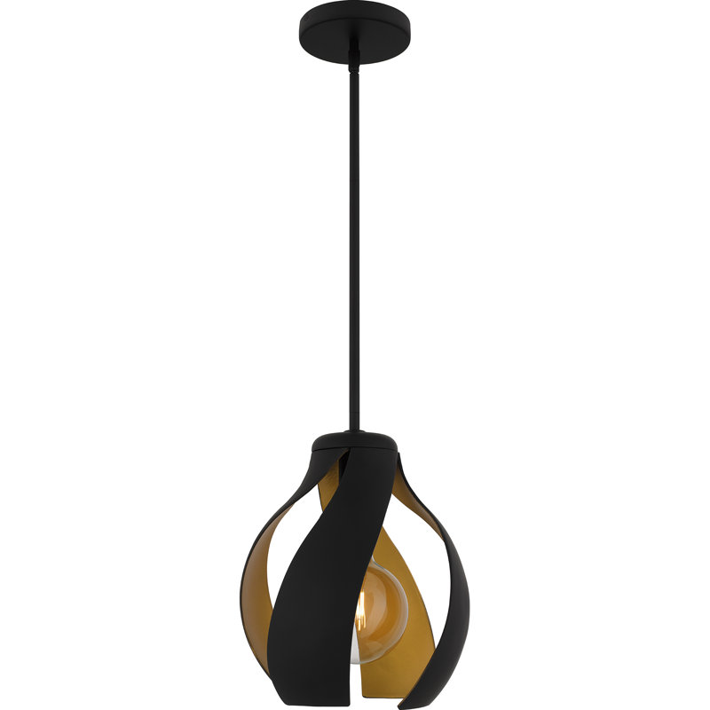 Krenn 1-Light Pendant Light, Matte Black