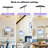 1 - Light Gold Kitchen Island Single Pendant Light With 11in Striped Blue Glass Shade-1347563811