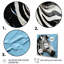Collage zébré blanc et bleu-92008771