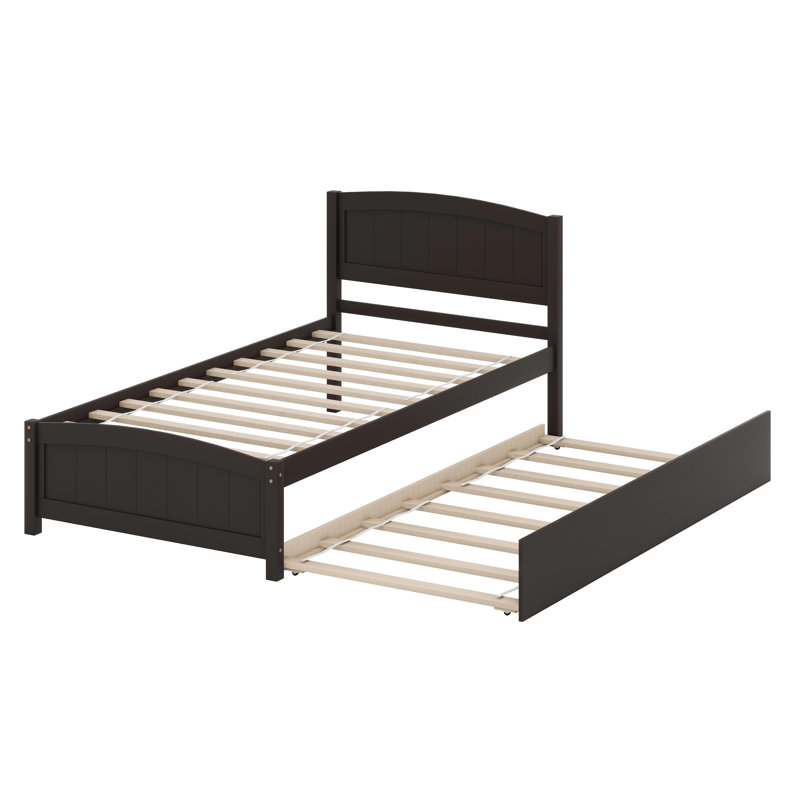 Lit plateforme avec lit gigogne, Espresso