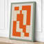 Burnt Orange Tessellation Geometric - Wrapped Canvas-1859841812-1859841818