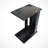 Single C End Table With Wheels- Black Marble