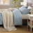 Bedsure Cotton Comforter with Throw Waffle Blanket and Decorative Pillow,Bedding Comforter Sets-110189446-110189443