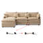 Canapé modulaire en chenille 4 pièces avec repose-pieds 4 pièces-1199298968