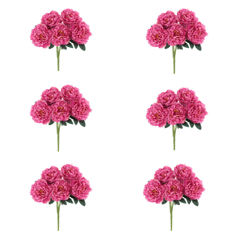 Peony Bunch - Set of 6, Pink