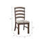 Ensemble de 2 chaises d'appoint en tissu gris, brun rustique et chêne