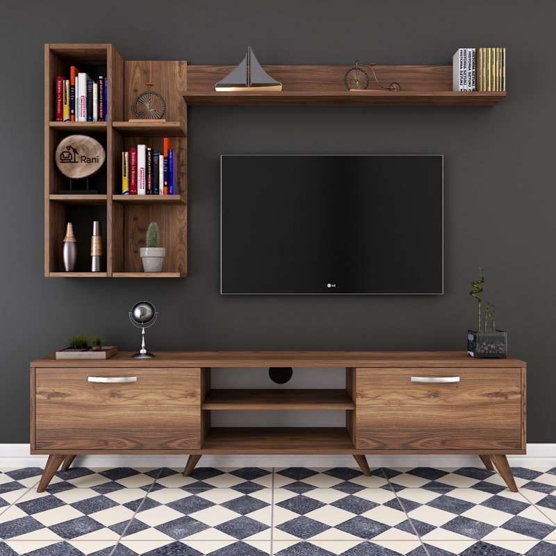 Meuble audio-vidéo pour téléviseur de 55 po ou moins Tuule, Noyers