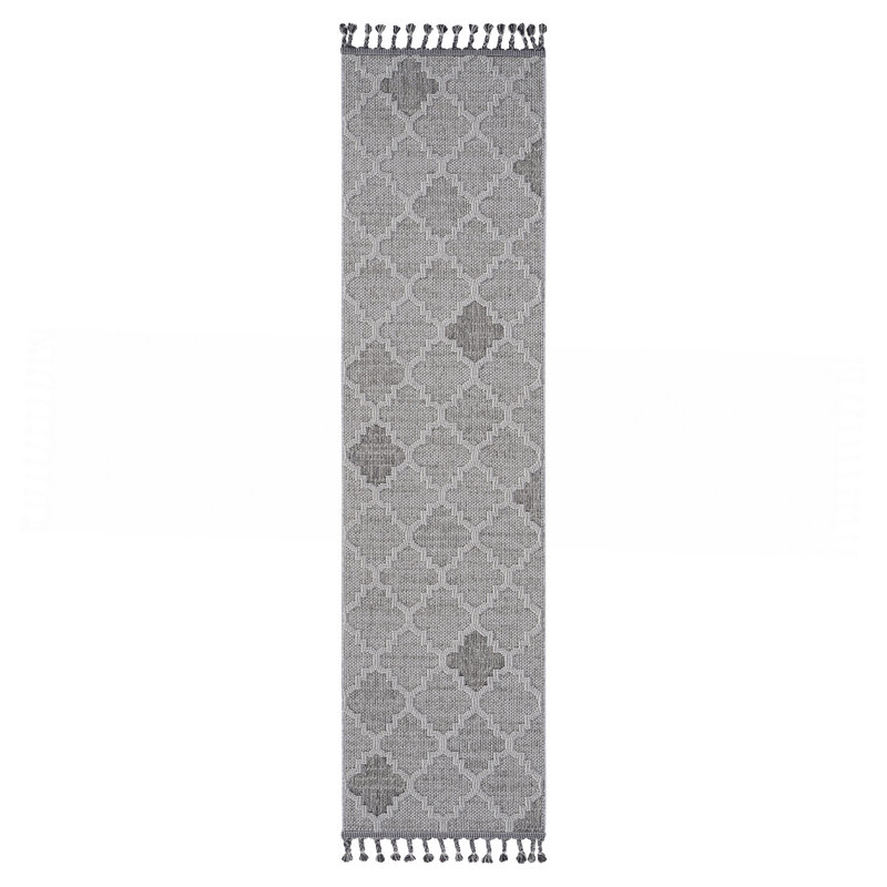 Tapis intérieur / extérieur gris / treillis, Tapis de couloir 2 pi 2 po x 8 pi