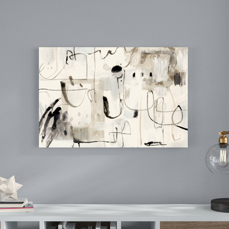 «Net Neutral I» par Victoria Barnes - peinture sur toile tendue, H 24 po x l 36 po
