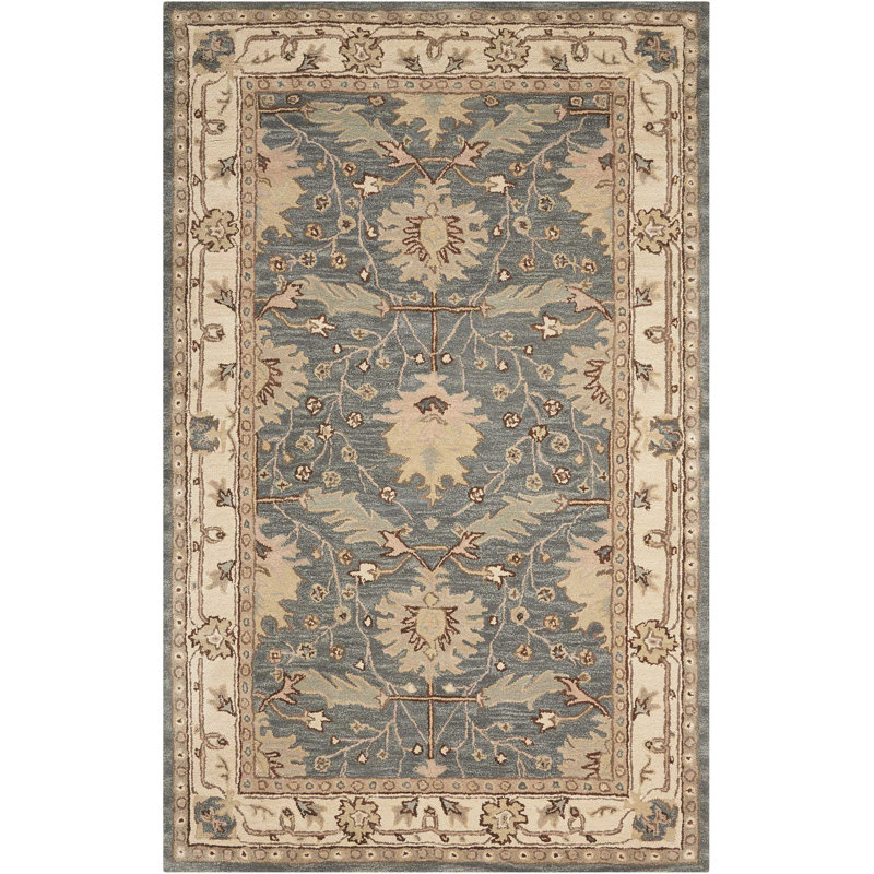 Tapis bleu Sharie, Rectangle 2 pi 6 po x 4 pi