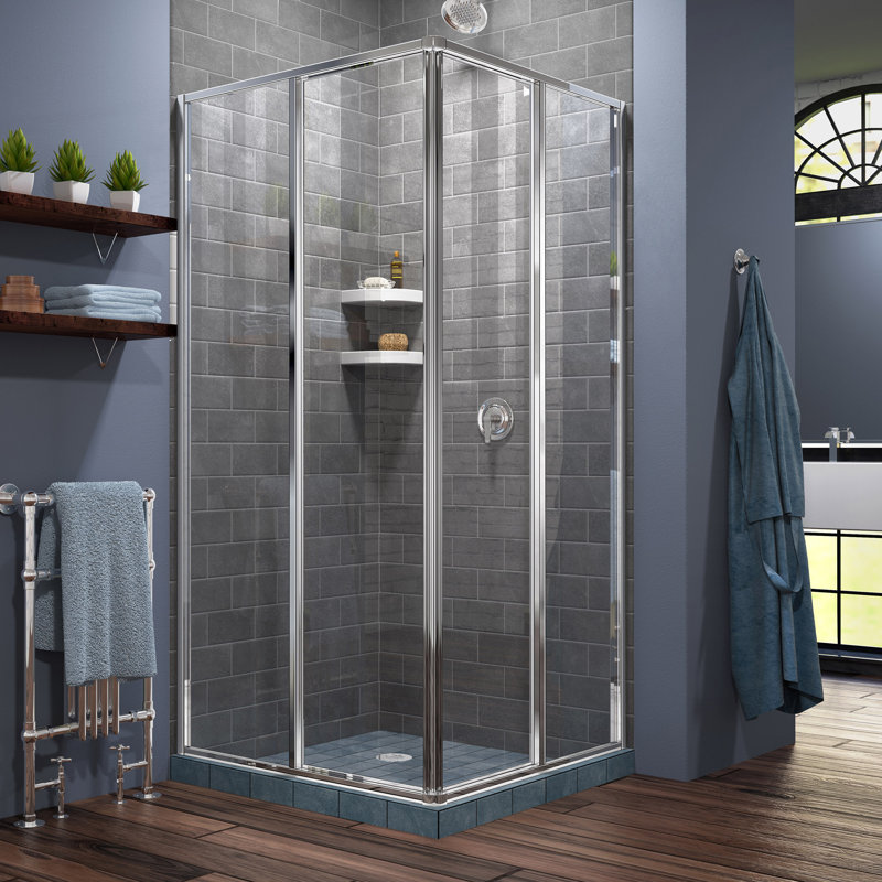  Cabine de douche à cadre coulissante en chrome DreamLine, Chrome, 34.5 inch W