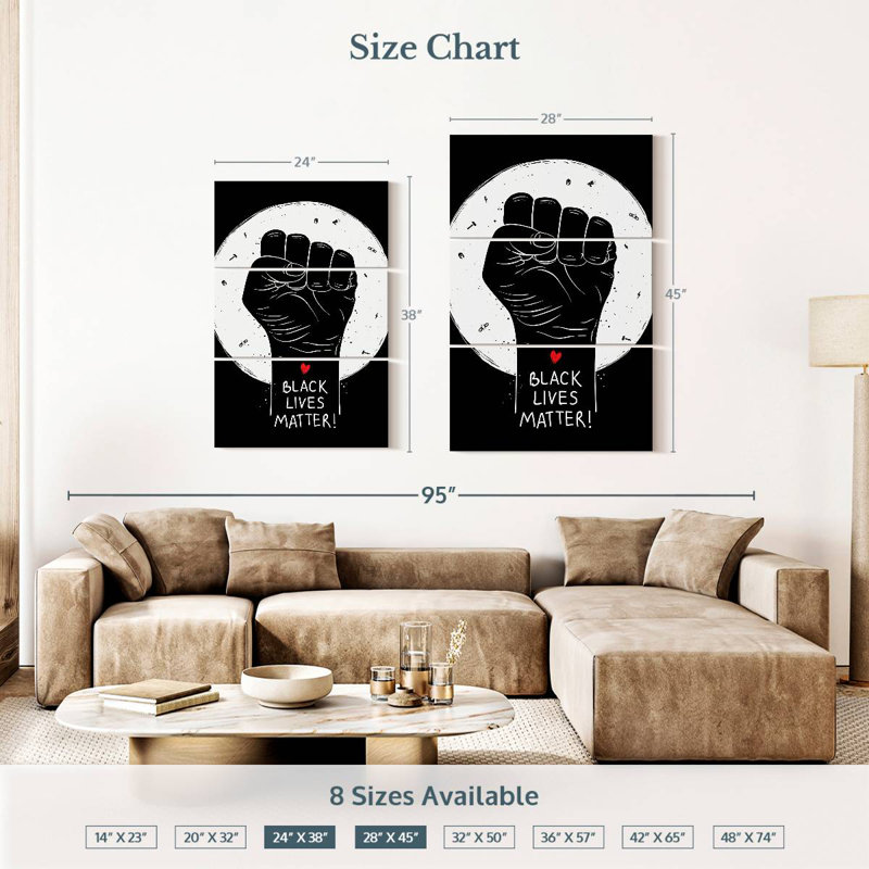 Khadijeh Racial Equality Slogan, 38" H x 24" W