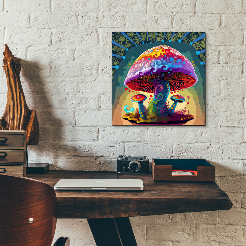 "Champignon" par Dean Russo, H 12 po x l 12 po x P 0,13 po