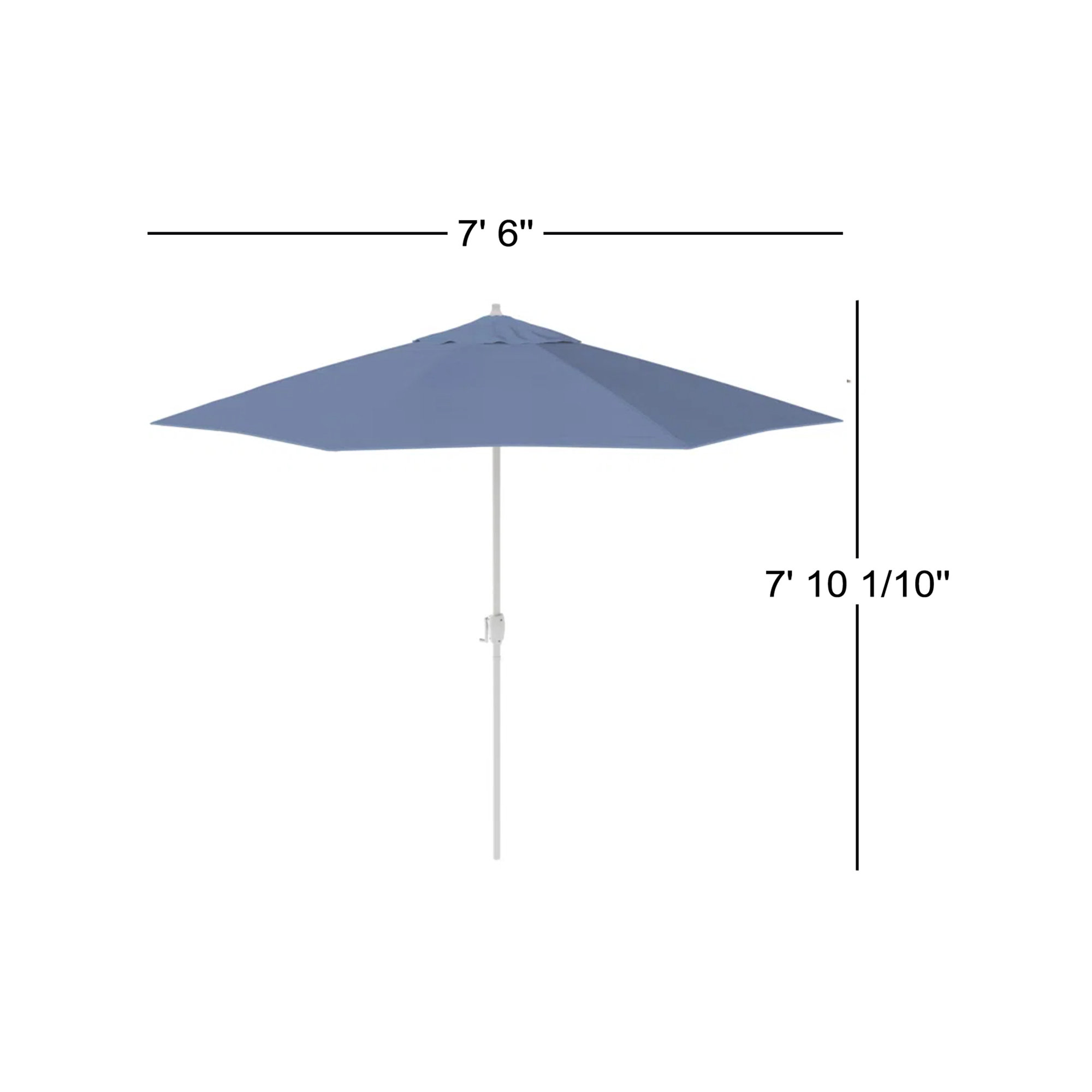 Kenne Sunbrella® Outdoor Umbrella, Canvas Air Blue Sunbrella® Canvas, 90" W x 90" D
